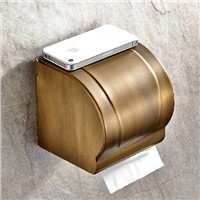 Whole brass Antique bathroom paper holder with full cover brass tissue box hand paper box in bathroom