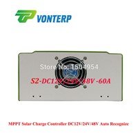48V 60A MPPT solar charge controller, 60A Solar panel battery charger controller, with RS232 Lan Charge Vented ,NiCd, Gel