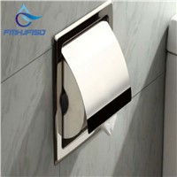 Stainless Steel Polished Chrome Toilet Paper Holder Wall Mounted Paper Box