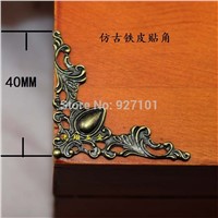 40*40*57MM 30pcs antique menu Book Scrapbooking Albums corners decorative wooden box desk edge Corner brackets Protectors