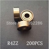 200pcs  R4ZZ  Shielded bearing 1/4&amp;amp;quot;x5/8&amp;amp;quot;x0.196&amp;amp;quot; inch Miniature Ball Bearings  6.35*15.875*4.978 mm