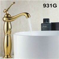 13&amp;amp;quot; Golden Brass Faucets Bathroom Faucet Sink Basin Mixer Tap 931G