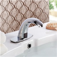 Automatic Sensor Brushed Touchless Basin Faucet Bathroom Sink Bathroom Brass Chrome Inductive Tap F-201, Freeshipping