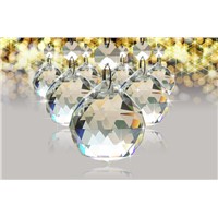 50mm Clear Crystal Chandelier Lamp Ball Window Suncatchers Hanging Christmas Ornament Glass Crystal Prisms Crystal Lighting Ball