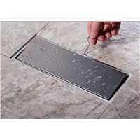 304 brushed nickel Insert tile stainless steel square anti-odor floor drain  invisible shower floor drain