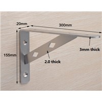 1Pair(2 PCS)/LOT 12&amp;amp;quot; 300mm Stainless Steel Shelf  Bracket  Support With Screws Detachable Hanging Support
