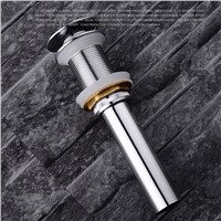 Chrome Finish Brass Bathroom Vanity basin Sink Drain stopper drainer Push Down Pop up Waste Overflow or Non-Overflow Assembly