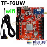 TF-F6UW WIFI+USB communication led screen control card 1536*32,768*64 dots single&amp;amp;amp;dual color Wireless controller  led board