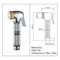 Brass Chrome &amp;amp;amp; Gold Handheld Cleaning Bidet Shower Toilet Sprayer Dusche Spray-head with 1.5M shower hose and shower holder