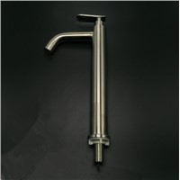 stainless steel single cold water bathroom faucet