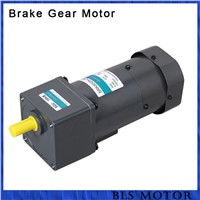 60W 220V/380V AC brake motor single phase or three phase output shaft 15mm