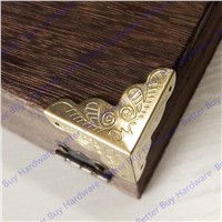 12pcs/lot 25mm Antique Flower Pattern Carved Corner Protector For Jewelry Box Corner Brackets Decorative For Wooden Case