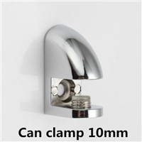 2pcs 33.5*20.8*15.3mm Can clamp 10mm Zinc alloy Glass Clamp bracket F shape chrome shiny