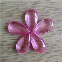 30 units 38mm Pink Water Drop Glass Prism Pendant For Lighting Decoration Suncatcher Crystal Trimming Chandelier Parts