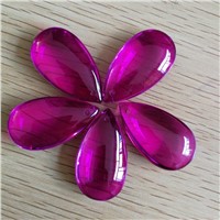 100 units 38mm Fuchsai  Water Drop Crystal Lighting Trimming Pendant Glass Hanging Chandelier Parts For Lamp Prism