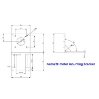 3pcs Stepper motor NEMA 23 motor Mounting L Bracket Mount for nema23 Motor with 3sets mounting screws C002#3A