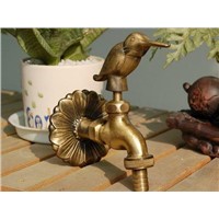 Decorative outdoor faucets Wall mounted brass animal garden Bibcock with rural style antique bronze bird tap NEW