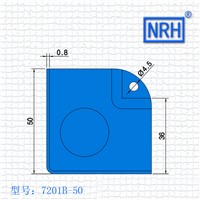 NRH 7201B-50 steel corner Protector amplifier corner high quality Angle bead performance equipment case cornerite chrome finish