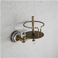 Toilet paper holder toilet paper roll holder carton Continental antique brass bathroom toilet tissue box compartment  A51009