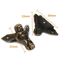 4pcs Antique Brass Jewelry Chest Wood Box Decorative Feet Leg Corner Protector For Wooden Cases Jewelry Boxes