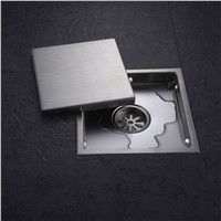 Tile Insert Square Floor Drain Waste Grates Bathroom invisible Shower Drain 110 x 110MM or 150 x 150MM,304 Stainless steel