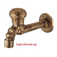 Antique brass  Dragon carved tap Animal shape faucet Garden Bibcock washing machine tap outdoor mixer