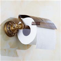 High quality Classic Antique Brass Toilet Paper Holder Roll Tissue Bracket Wall Mounted