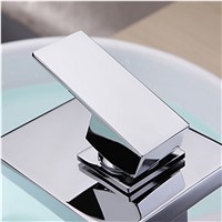 Basin Sink New Waterfall  Chrome Brass Bathtub Faucet Deck Mounted 8001 Tap banheira torneira LED Mixer Tub Faucet Tap