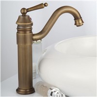 Antique Basin Faucet Brass Finished Hot and Cold Mixer Taps Deck Mounted basin tap torneira AF1051
