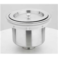140mm 5&amp;amp;quot; Kitchen Sink Basket Strainer w Cover (Stainless Steel 304)