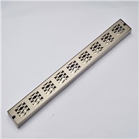 Wholesale And Retail Flower Carved Stainless Steel Brushed Nickel Floor Drainer Grate Waste Floor Filler Square Ground Leakage