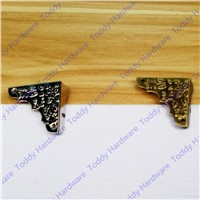 80pcs 37mm Decorative Silver Color Jewelry Chest Wine Gift Box Wood Table Picture FrameCorner Brackets +Screws