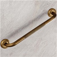 Classic 50 cm Antique Brass Wall Mounted Bathroom Grab Bar Solid Brass Bathtub Handrails Tub Safety Bar