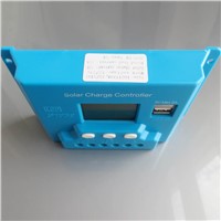 New type 10A 12V 24V intelligence Solar cells Panel Battery Charge Controller Regulators LCD 5V USB voltage adjustable