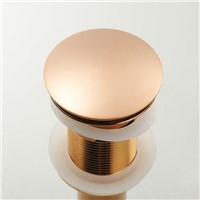 Wholesale And Retail Luxury Large Cap Rose Golden Wash Basin Drainer Sink Drain Pop Up Waste Vanity With Overflow