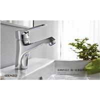 Polished chrome classic basin faucet with single lever bathroom basin sink mixer tap ,sanitary ware , bathroom basin faucets