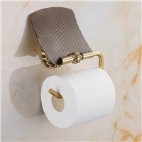 Paper Holders Antique Brass Toilet Roll Paper Holder Cover Tissue Stand Wall Mounted Bathroom Accessories WC Paper Shelf 10708F