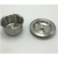 Kitchen dish washing Stainless steel sink drain basket with cap