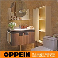 2016 modern design Modern Circular Mirror Slim Wooden Bathroom Vanity Cabinets OP15-063A