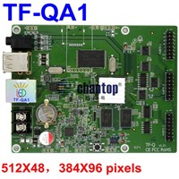 TF-QA1 USB /network port full color asynchronous led control card 512x48, 384x96 pixels video display support with 3*hub75B port