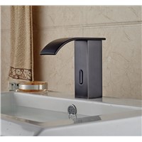 Oil Rubbed Broze Waterfall Spout Basin Faucet Bathroom Sink Tap Automatic Faucet Touchless Tap