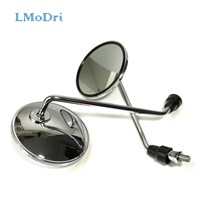 LMoDri Motorcycle Back View Mirror Electric Bicycle Rearview Mirrors Moped Side Mirror 8mm Round