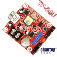 TF-S6U USB port led control card single and double color 640*32pixels P10 module led controller for led sign board