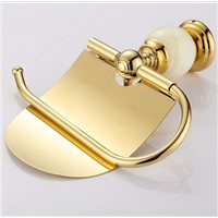 Jade &amp;amp;amp; brass gold paper box paper roll holder toilet gold paper holder tissue box tissue holder Bathroom Accessories