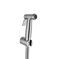 Brushed Nickel Stainless Steel Toilet Handheld Diaper Sprayer Shower Shattaf Bidet spray Douche kit Jet Hose Holder