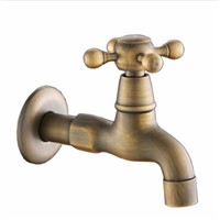 High Quality Antique Bronze Bibcocks faucet use for garden &amp;amp;amp; Bathroom Wall Mounted Washing Machine faucet outdoor Faucet Tap