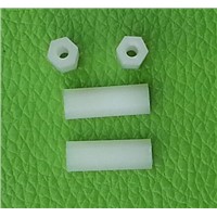 100pcs M4*18 mm Nylon column Hexagon straight column separation column support plastic separation column Two-way stud