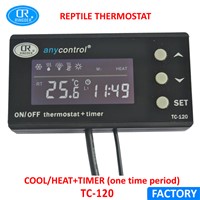 RINGDER TC-120 0-50C ON OFF Digital Reptile Thermostat with Timer AU EU UK US Plug Socket Regulator Pet Temperature Controller