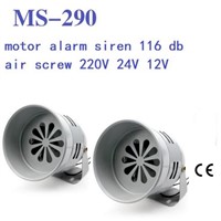 AC220V 130dB Gray MS-290 Mini Plastic Industrial Alarm Sound Motor Siren