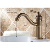 Vintage Style antique basin faucet brass bathroom sink mixer wash basin taps with single handle